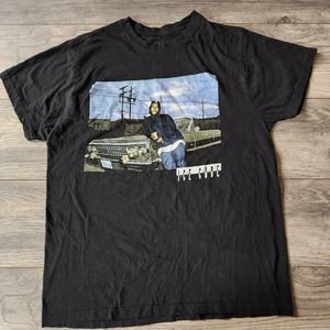Ice Cube Lowrider Impala Leaning on Car Black Short Sleeve T Shirt Size L